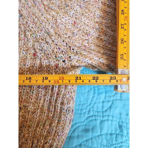 Pilcro Anthropologie Hooded Longline Cardigan Sweater Ochre Confetti Knit XS - Picture 9 of 10